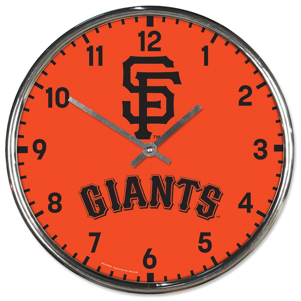 San Francisco Giants Round Chrome Wall Clock Periodic Restock