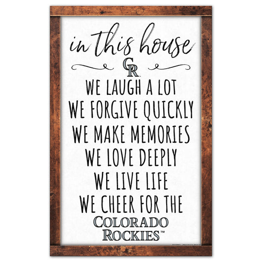 Colorado Rockies Sign 11x17 Wood In This House