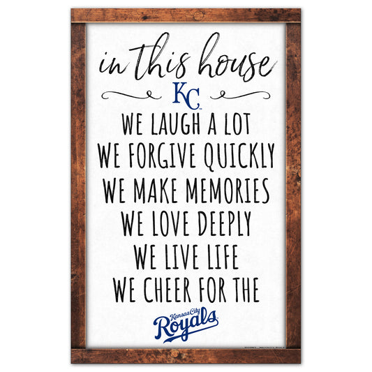 Kansas City Royals Sign 11x17 Wood In This House