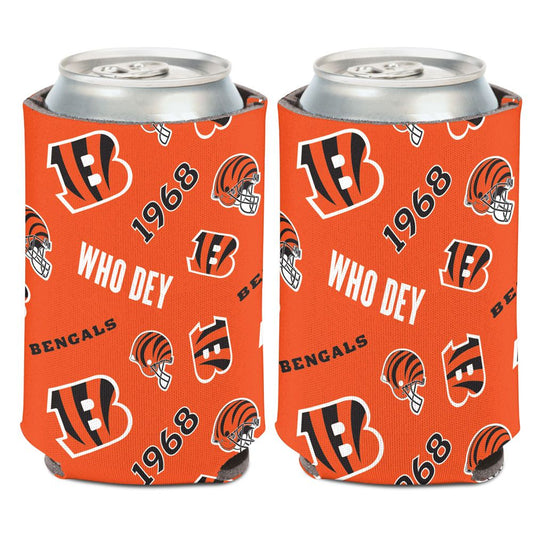 Cincinnati Bengals Can Cooler Scatterprint Design