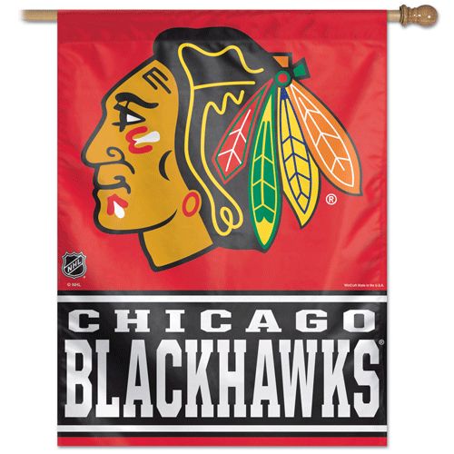 Chicago Blackhawks Banner 28x40 Vertical - Special Order