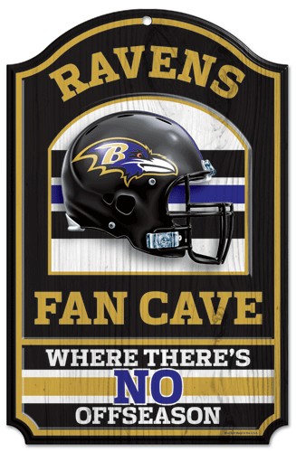 Baltimore Ravens Sign 11x17 Wood Fan Cave Design