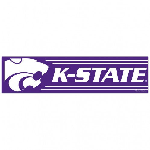 Kansas State Wildcats Decal 3x12 Bumper Strip Style - Special Order