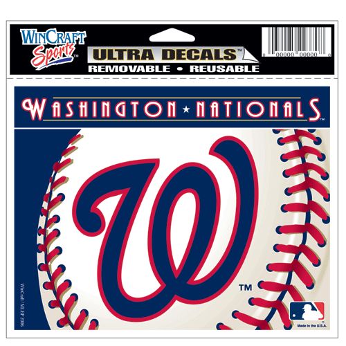 Washington Nationals Decal 5x6 Ultra Color - Special Order