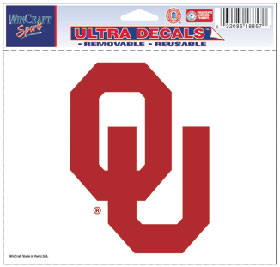 Oklahoma Sooners Decal 5x6 Ultra Color - Special Order