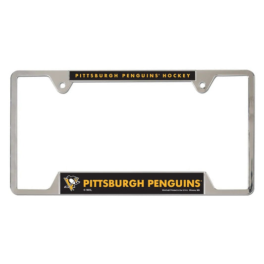 Pittsburgh Penguins License Plate Frame Metal - Special Order