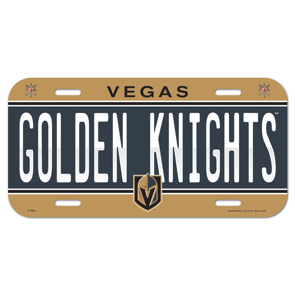 Vegas Golden Knights License Plate Plastic - Special Order