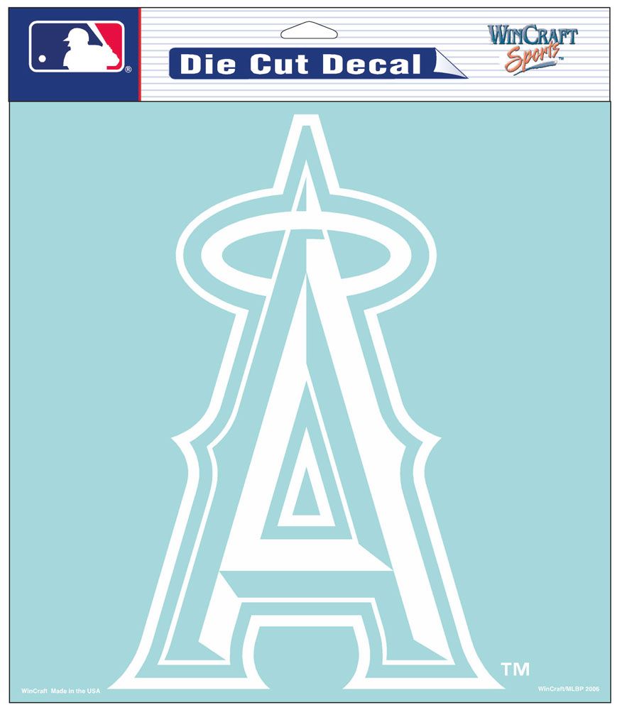 Los Angeles Angels Decal 8x8 Perfect Cut White