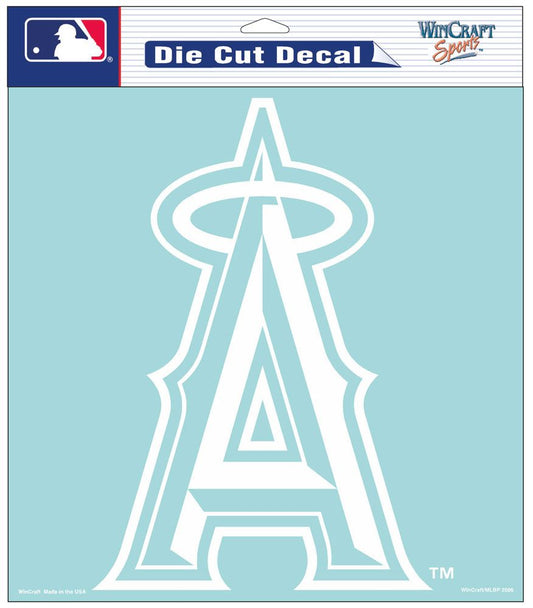 Los Angeles Angels Decal 8x8 Perfect Cut White