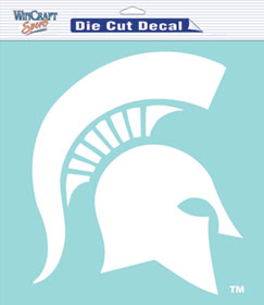 Michigan State Spartans Decal 8x8 Die Cut White - Special Order