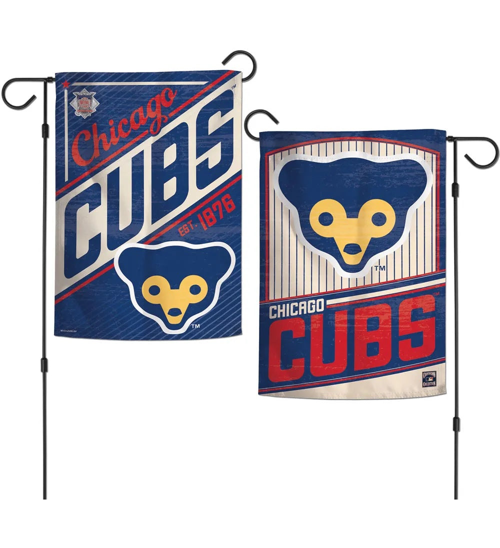 Chicago Cubs Flag 12x18 Garden Style 2 Sided Cooperstown