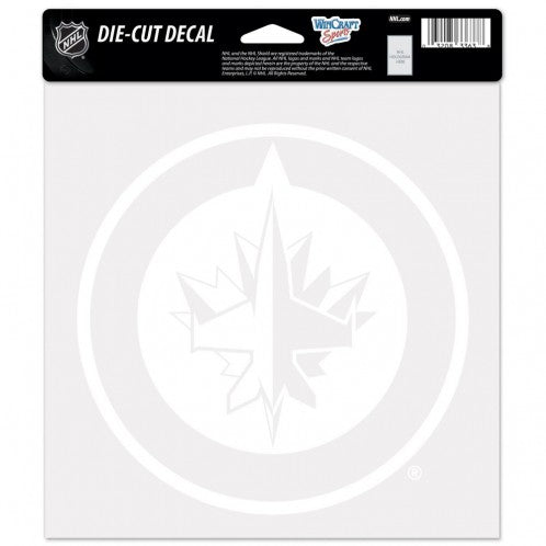 Winnipeg Jets Decal 8x8 Perfect Cut White - Special Order