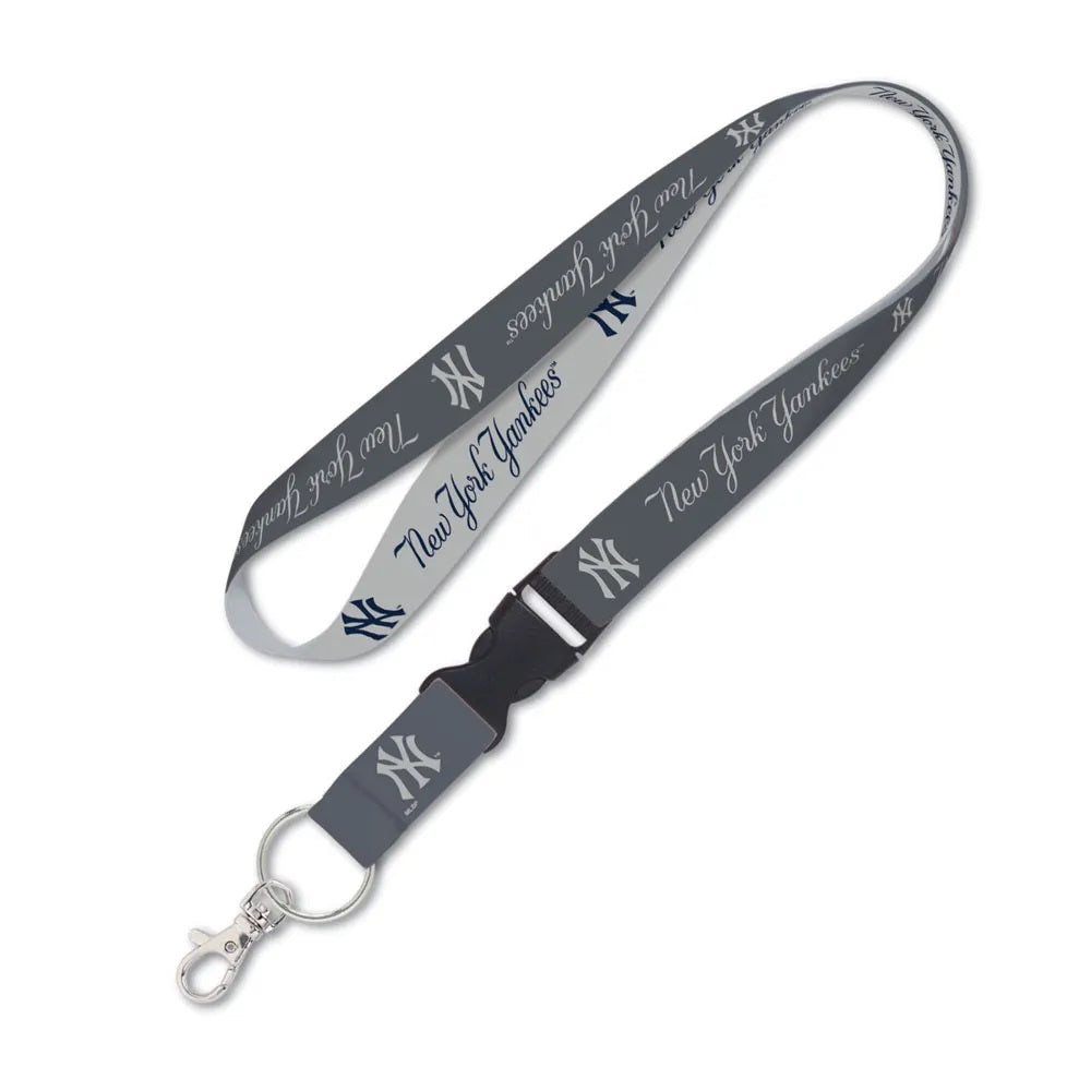 New York Yankees Lanyard with Detachable Buckle Grey - Special Order
