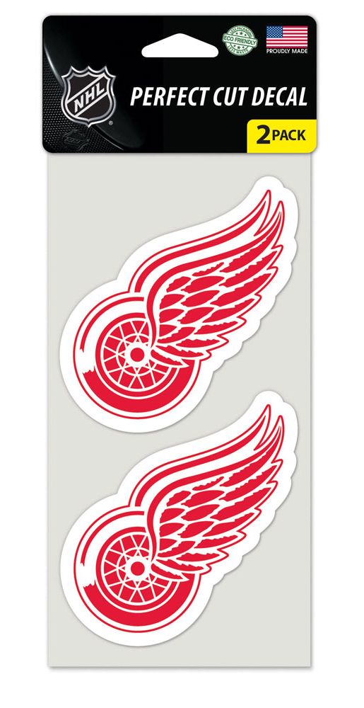 Detroit Red Wings Decal 4x4 Perfect Cut Set of 2 - Special Order