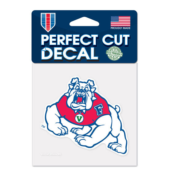 Fresno State Bulldogs Decal 4x4 Perfect Cut Color