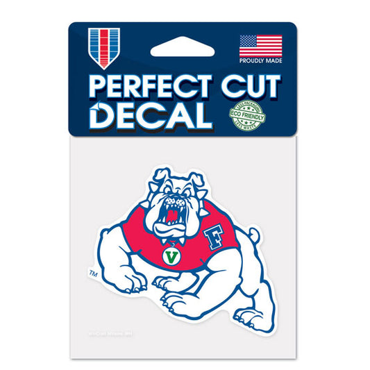 Fresno State Bulldogs Decal 4x4 Perfect Cut Color