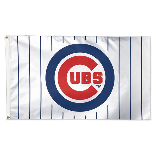 Chicago Cubs Flag 3x5 Deluxe Style Pinstripe - Special Order
