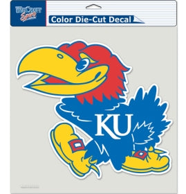Kansas Jayhawks Decal 8x8 Die Cut Color - Special Order