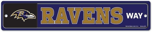 Baltimore Ravens Sign 3.75x19 Plastic Street Style - Special Order