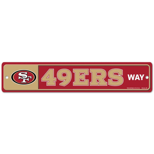 San Francisco 49ers Sign 3.75x19 Plastic Street Style - Special Order