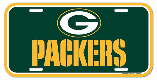 Green Bay Packers License Plate Plastic