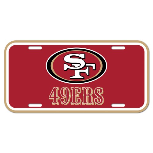 San Francisco 49ers License Plate Plastic