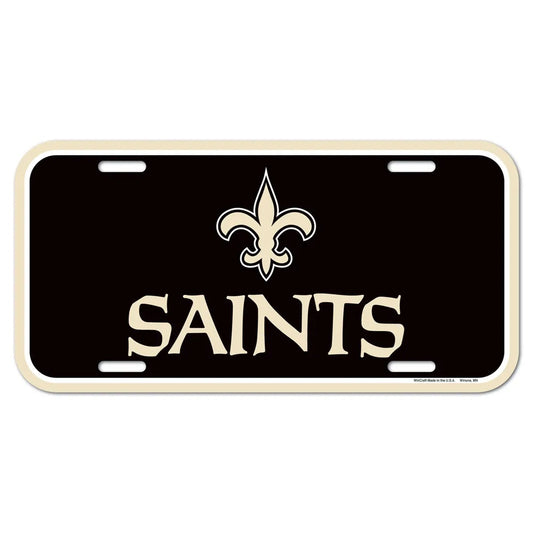 New Orleans Saints License Plate Plastic