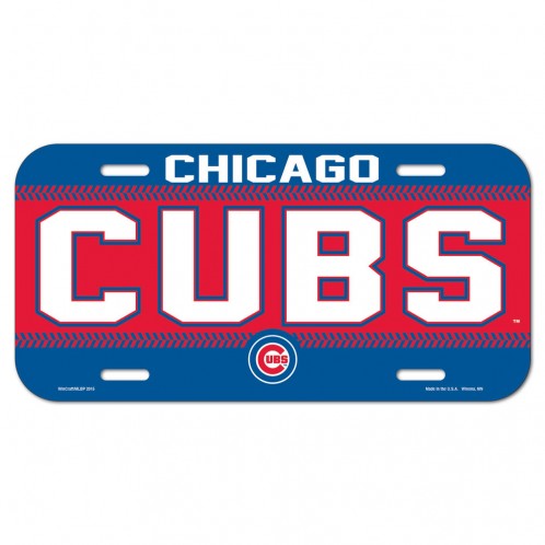 Chicago Cubs License Plate Plastic