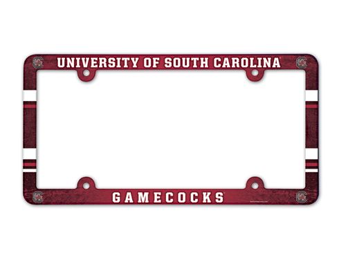 South Carolina Gamecocks License Plate Frame Plastic Full Color Style