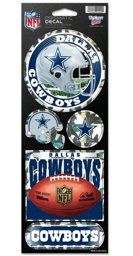 Dallas Cowboys Decal 4x11 Die Cut Prismatic Style