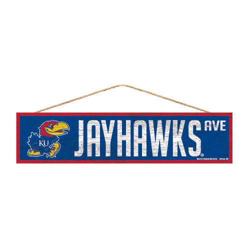 Kansas Jayhawks Sign 4x17 Wood Avenue Design - Special Order