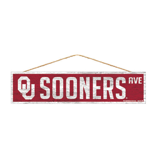 Oklahoma Sooners Sign 4x17 Wood Avenue Design - Special Order
