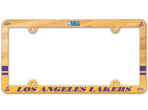 Los Angeles Lakers License Plate Frame Plastic Full Color - Special Order