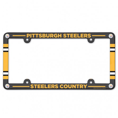 Pittsburgh Steelers License Plate Frame Plastic Full Color Style