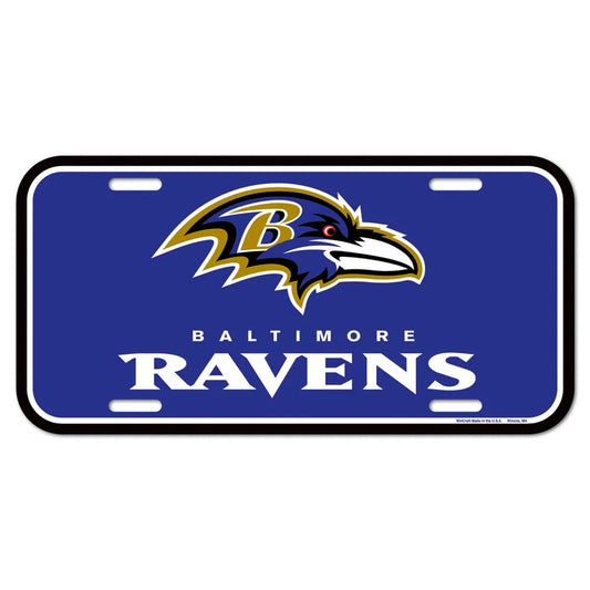 Baltimore Ravens License Plate Plastic