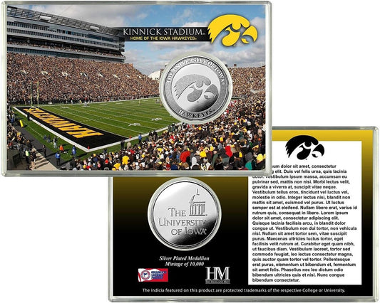 Iowa Hawkeyes Silver Coin Card - Stadium  Special Order