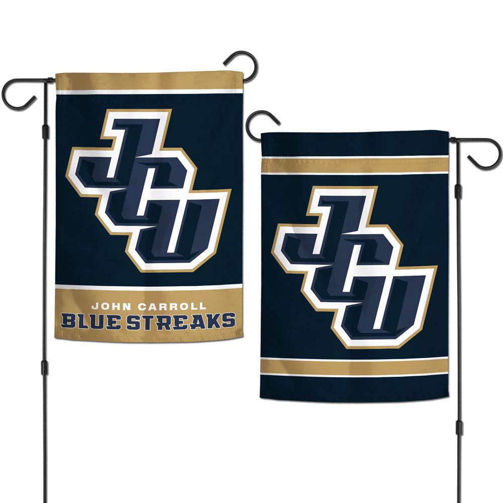 John Carroll Blue Streaks Flag 12X18 Garden Style Special Order
