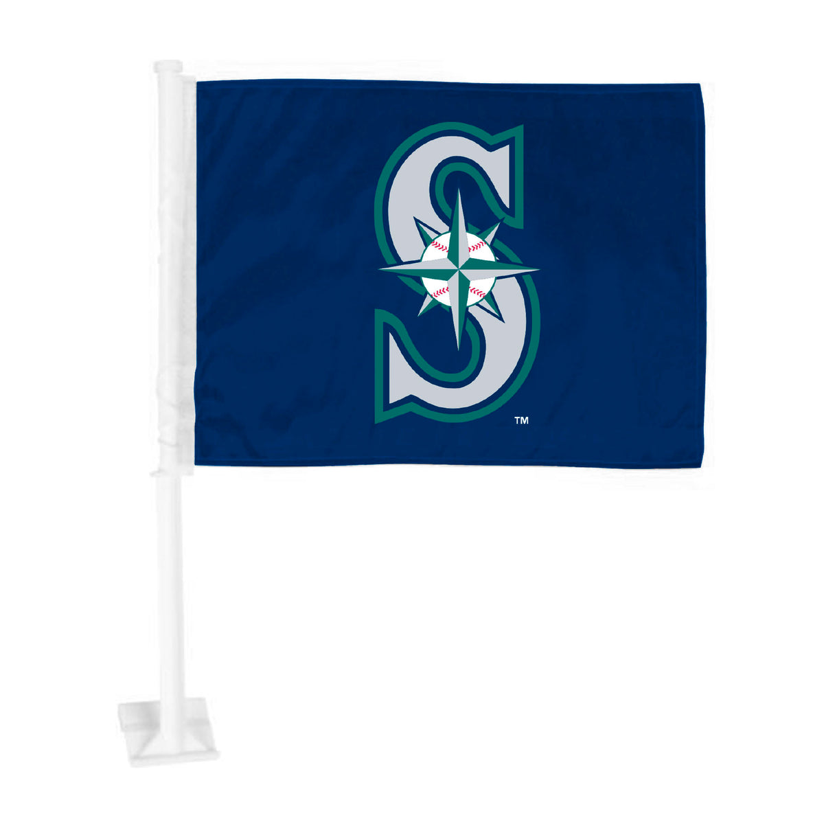 Seattle Mariners Flag Car Primary Logo