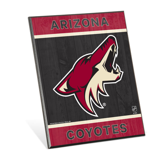 Arizona Coyotes Sign 8x10 Wood