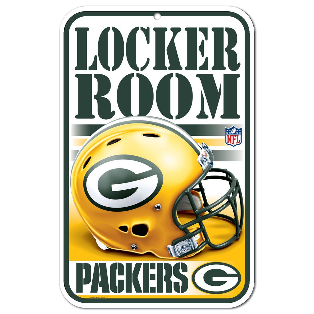 Green Bay Packers Sign 11x17 Plastic Locker Room Design