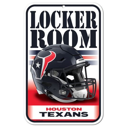 Houston Texans Sign 11x17 Plastic Locker Room Design