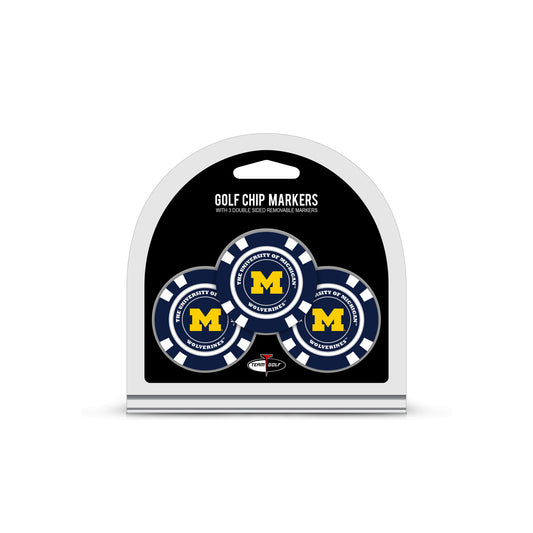 Michigan Wolverines Golf Chip with Marker 3 Pack