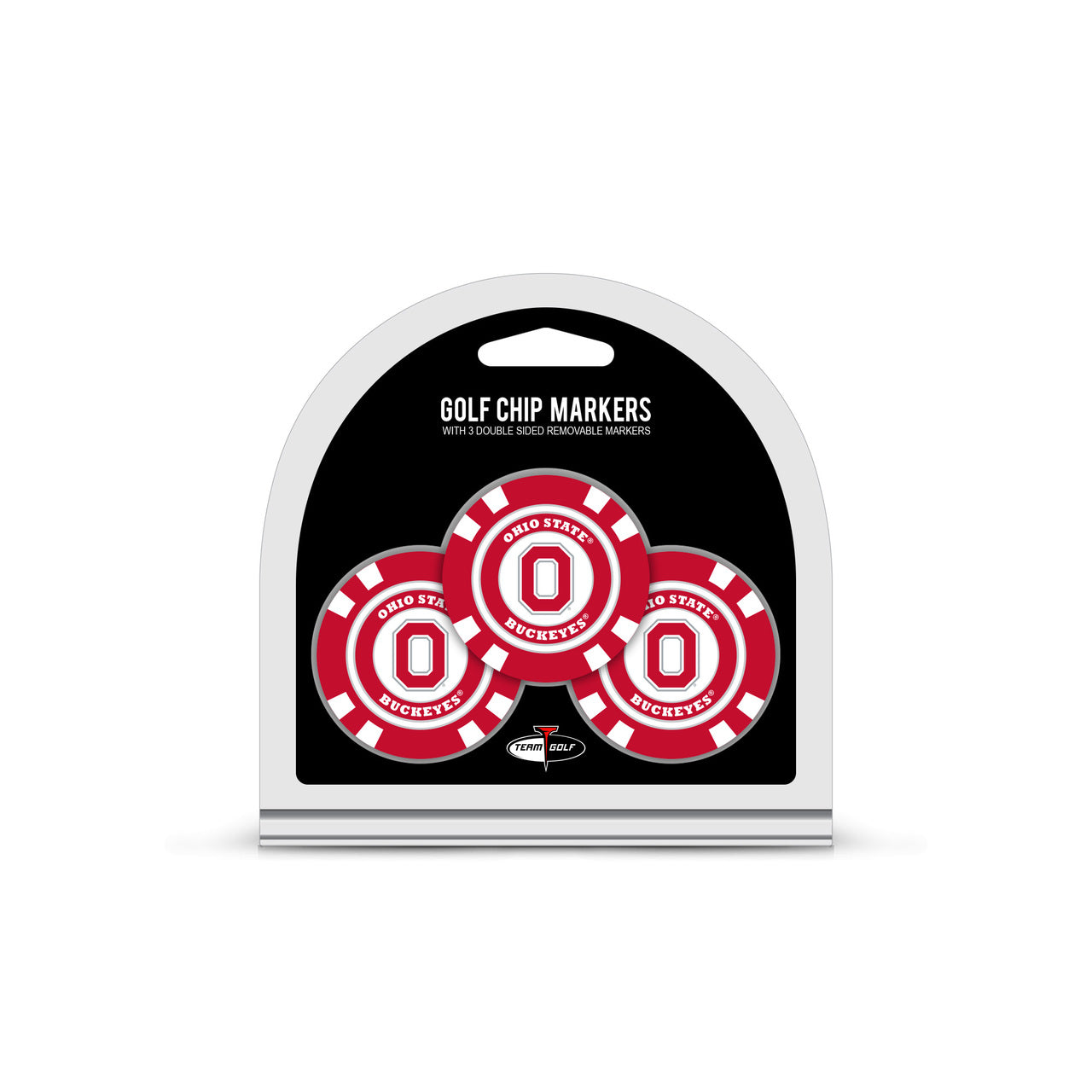 Ohio State Buckeyes Golf Chip with Marker 3 Pack