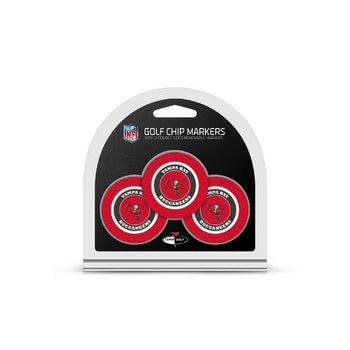 Tampa Bay Buccaneers Golf Chip with Marker 3 Pack - Special Order