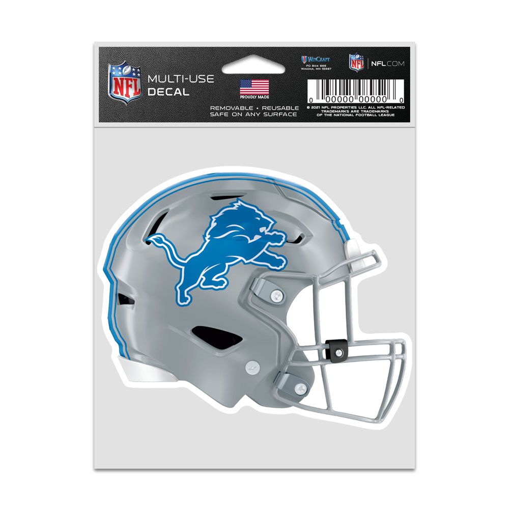 Detroit Lions Decal 3.75x5 Helmet Fan