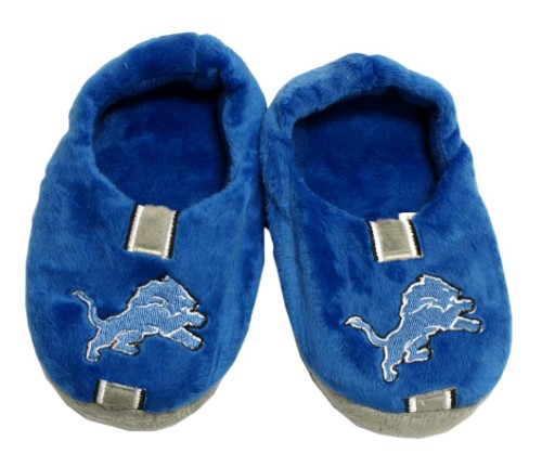 Detroit Lions Slipper - Youth 4-7 Size 8-9 Stripe - (1 Pair) - S
