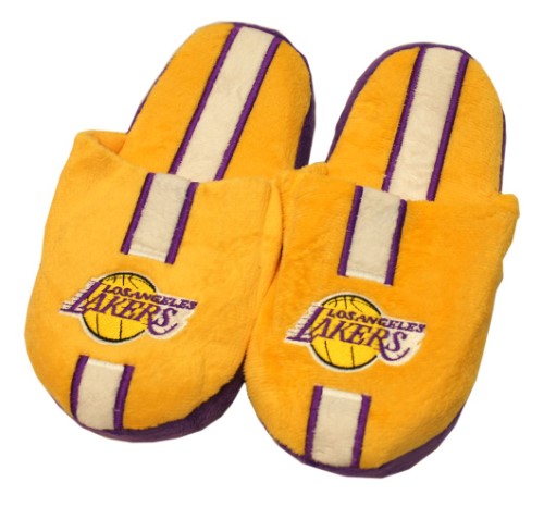 Los Angeles Lakers Slipper - Youth 8-16 Size 7-8 Stripe - (1 Pair) - XL