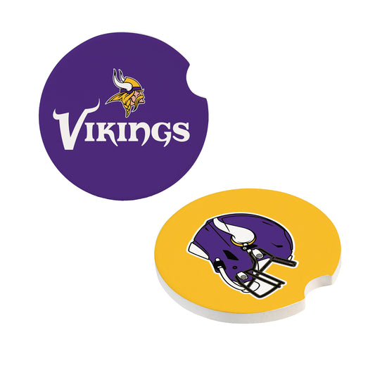 Minnesota Vikings Car Coaster Set 2 Pack Periodic Restock
