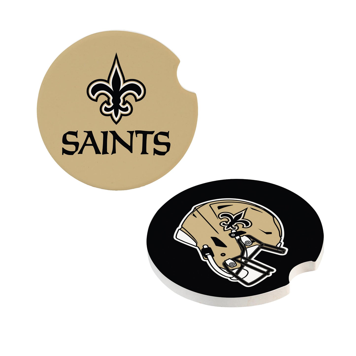 New Orleans Saints Car Coaster Set 2 Pack Periodic Restock
