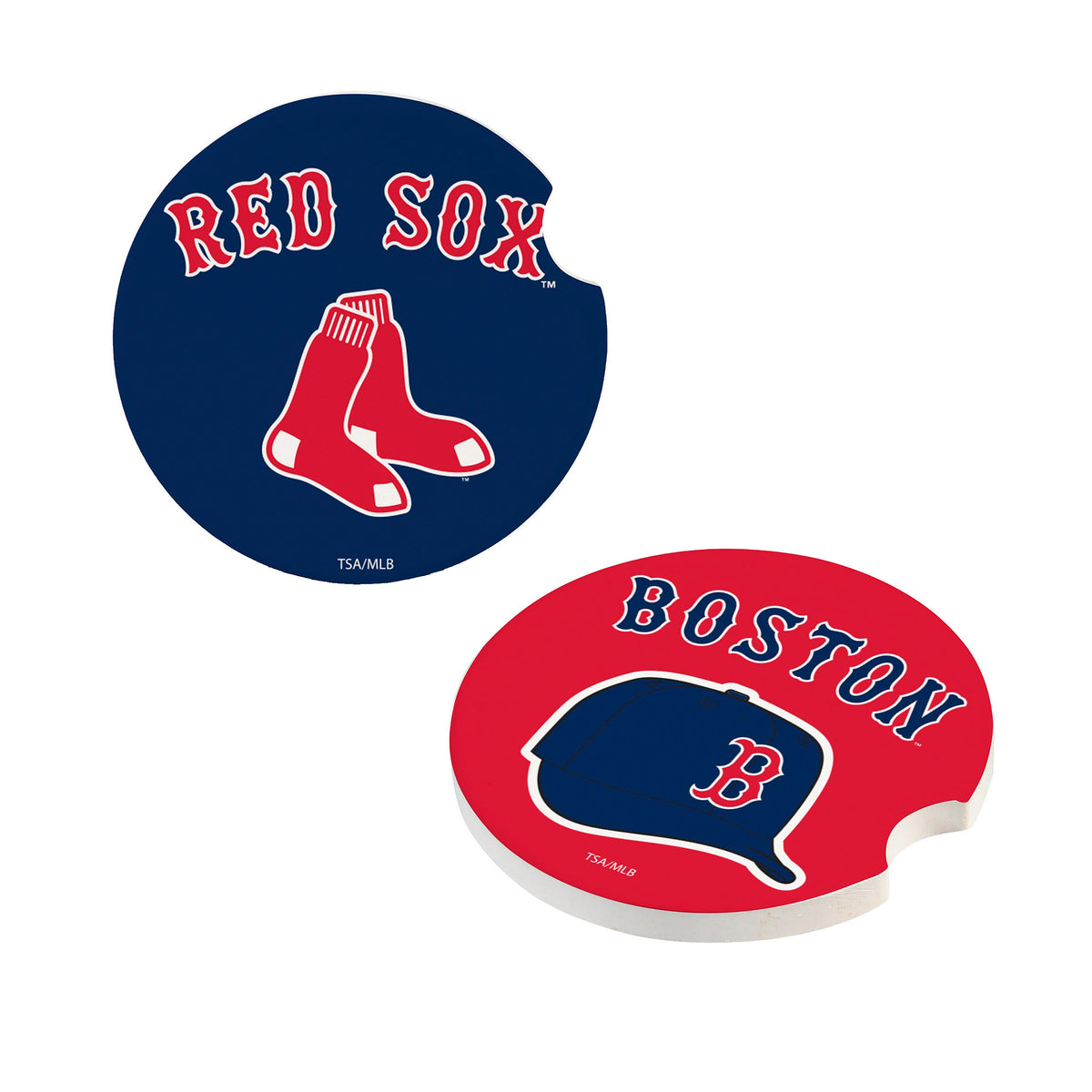 Boston Red Sox Car Coaster Set 2 Pack Periodic Restock